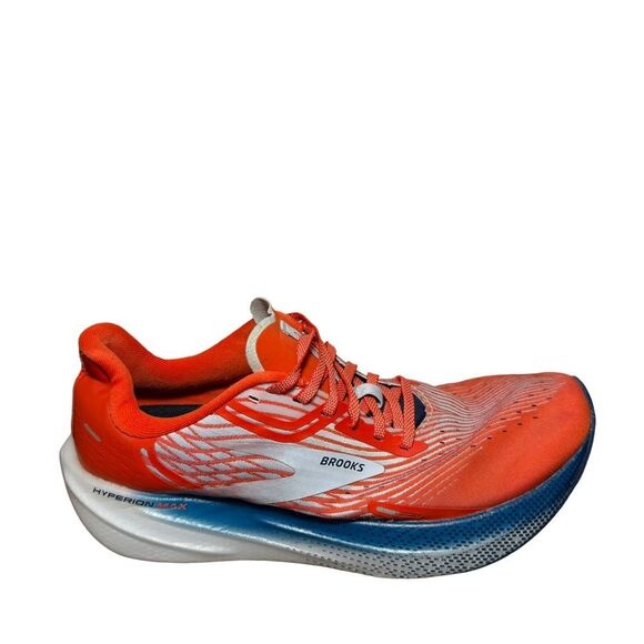 Brooks Hyperion Max Running Shoe in Vibrant Orange with Blue Sole size 9.5 main image 7